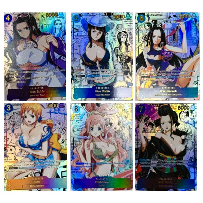 

DIY Cards One Piece Anime 9PCS/SET Luffy Hancock Rebecca Robin Yamato Vivi Christmas Birthday Gift Boy Collectible Cards