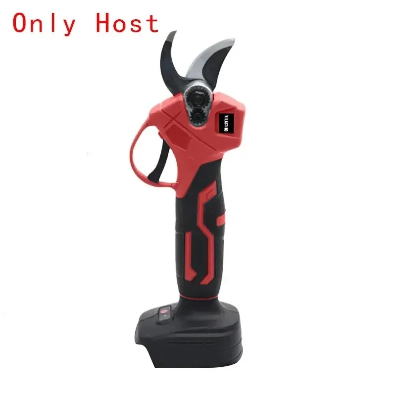 Gardening cordless  scissors branch shears, rechargeable fruit tree shears, cross-border lithium battery pruning shears red