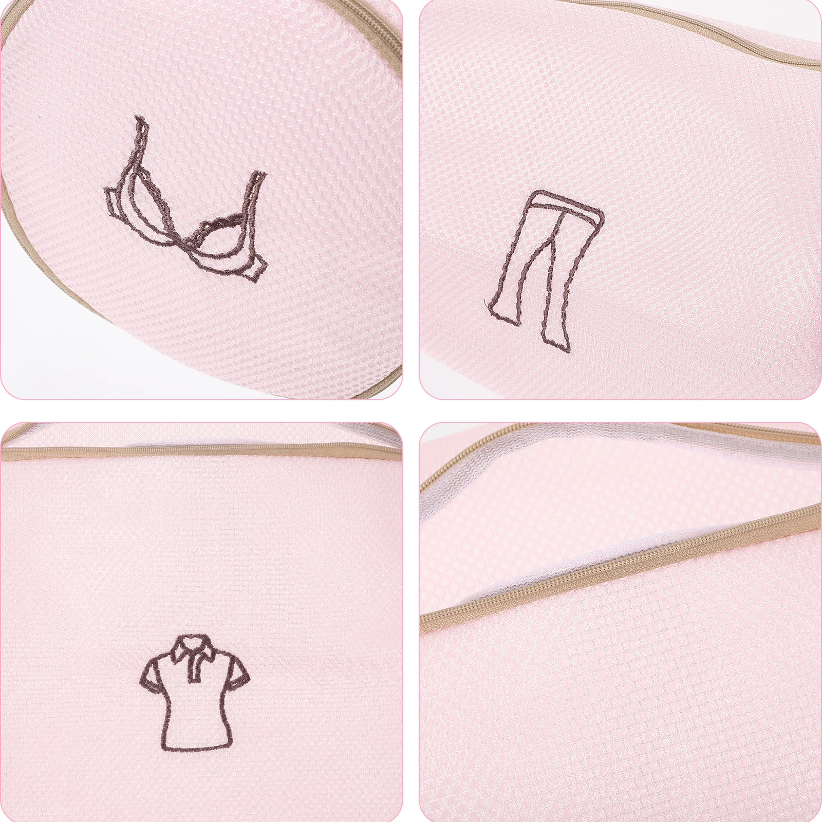 

4pcs Mesh Laundry Bags Polyester Washing Pouches For Delicate Clothes Underwear Socks Bras Lingerie Wash Bag Organizer Travel