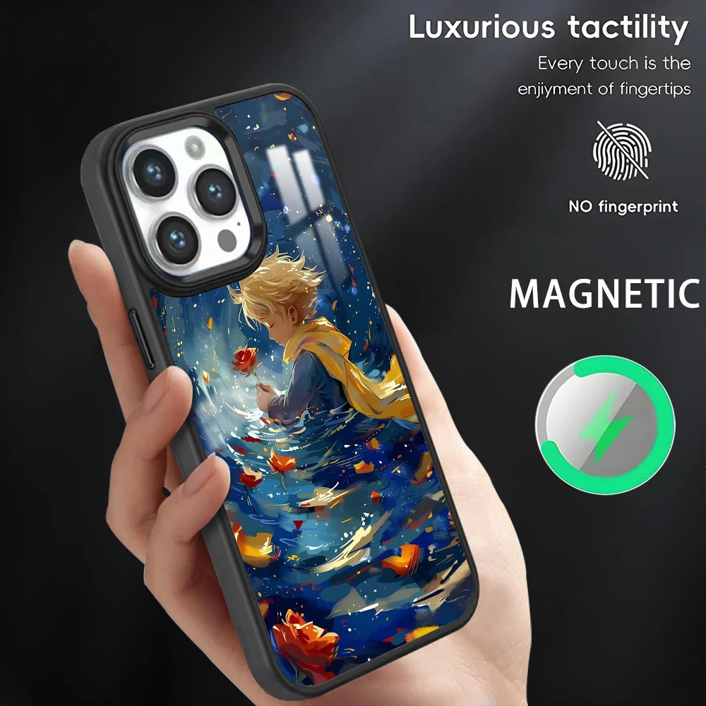 

The Little Prince Phone Case For IPhone 16 15 14 13 12 11 Pro Max Plus Mini Magnetic Magsafe Wireless Charging Cover Coque