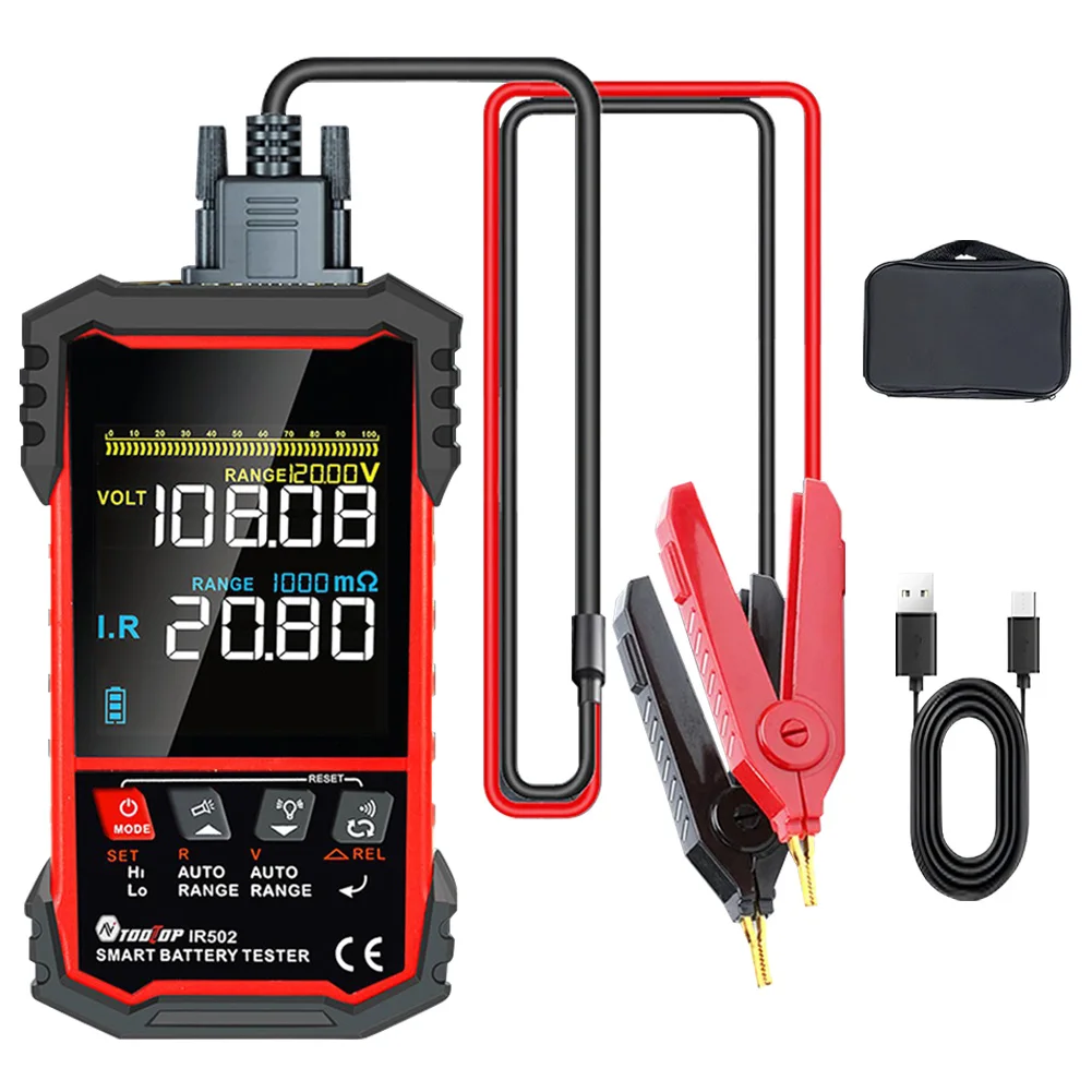 

Battery Internal Resistance Tester LCD Display Screen Voltage Tester Self Calibration Filter Automatic Shutdown Function