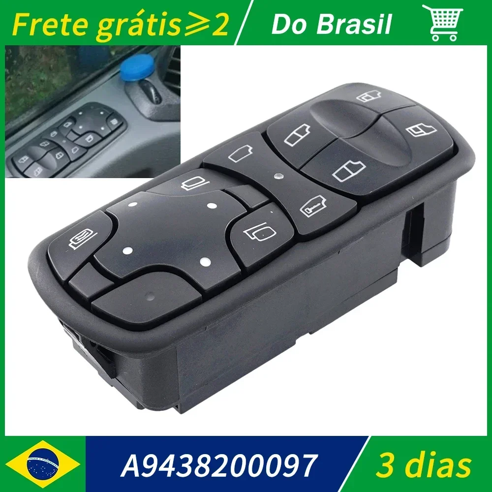 NEVOSA For Mercedes Benz Actros MP1 MP2 Power Window Lifter Switch A9438200097 Control Glass Button 9438200097 A9438200197