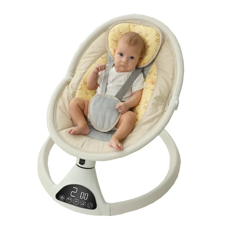 

Folding portable baby rocking chair coax baby artifact baby to sleep
