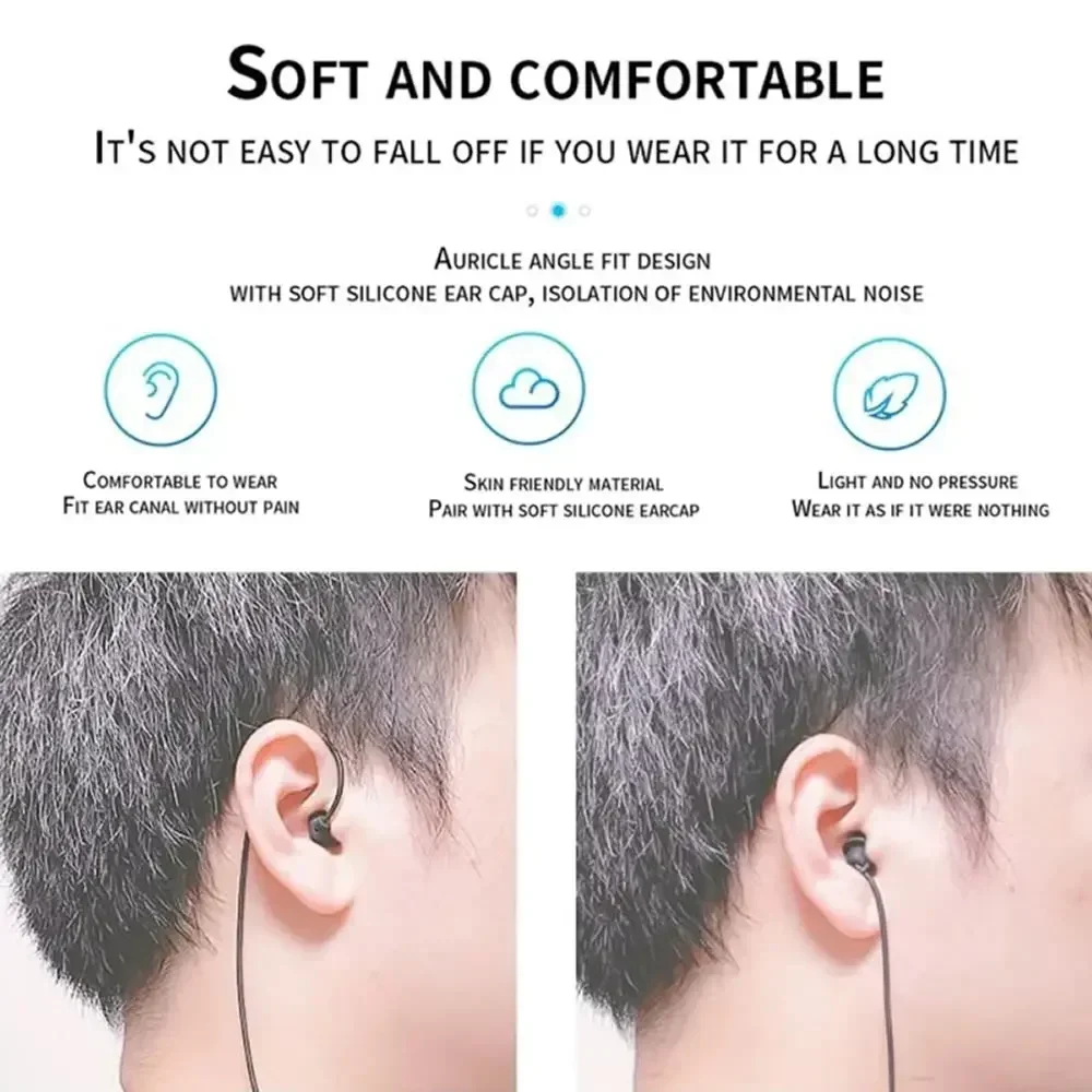 3.5mm Single Side Earbud Headsets With Mic Type C Connector Wired Earphones Soft Silicone In-Ear Headset USB C Single Headphones