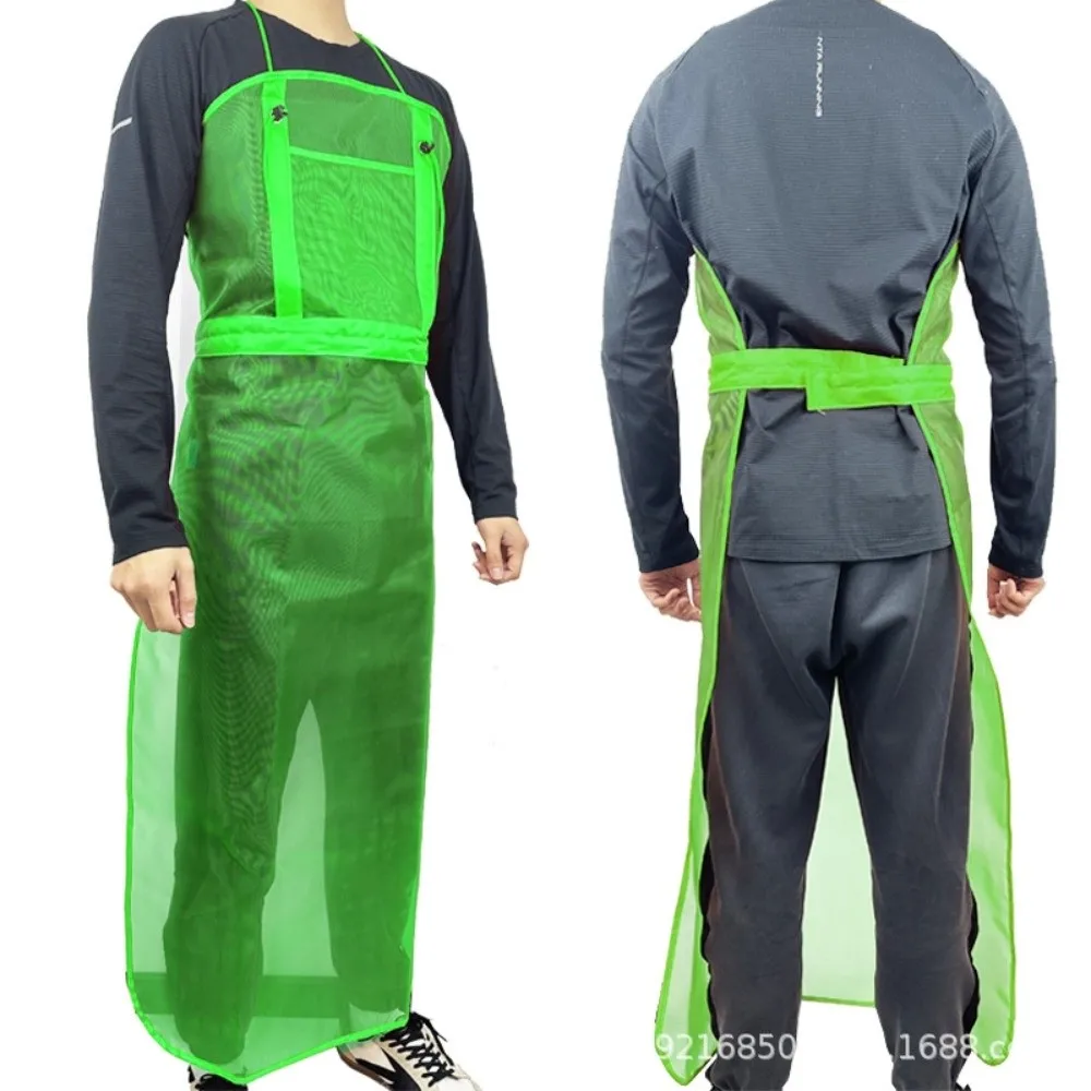 

With Pockets Mesh Lawn Mower Apron Breathable Mesh Safety Design Gardening Apron Adjustable Straps Lightweight Landscaping Apron