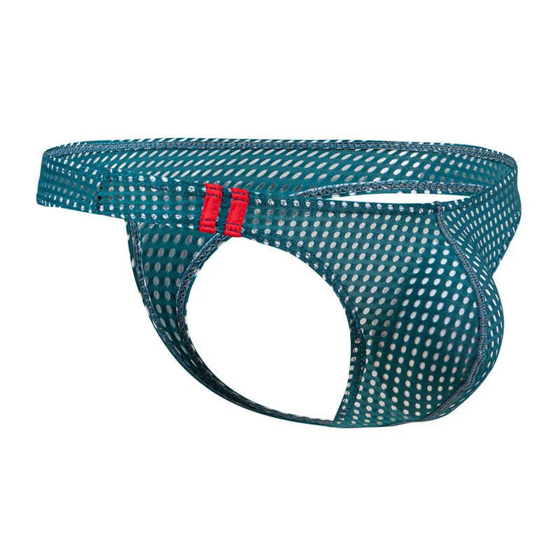 

Men Thongs Summer Breathable Holes Underwear U Convex Thin Low Waist G-String Slip Underpants Calzoncillos Jockstrap