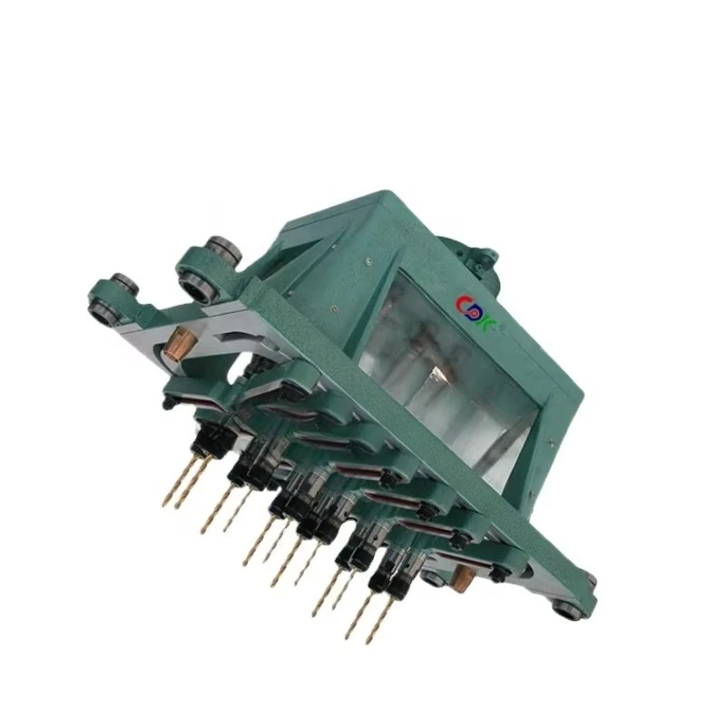 Vertical numerical control drill press service with multiple spindles