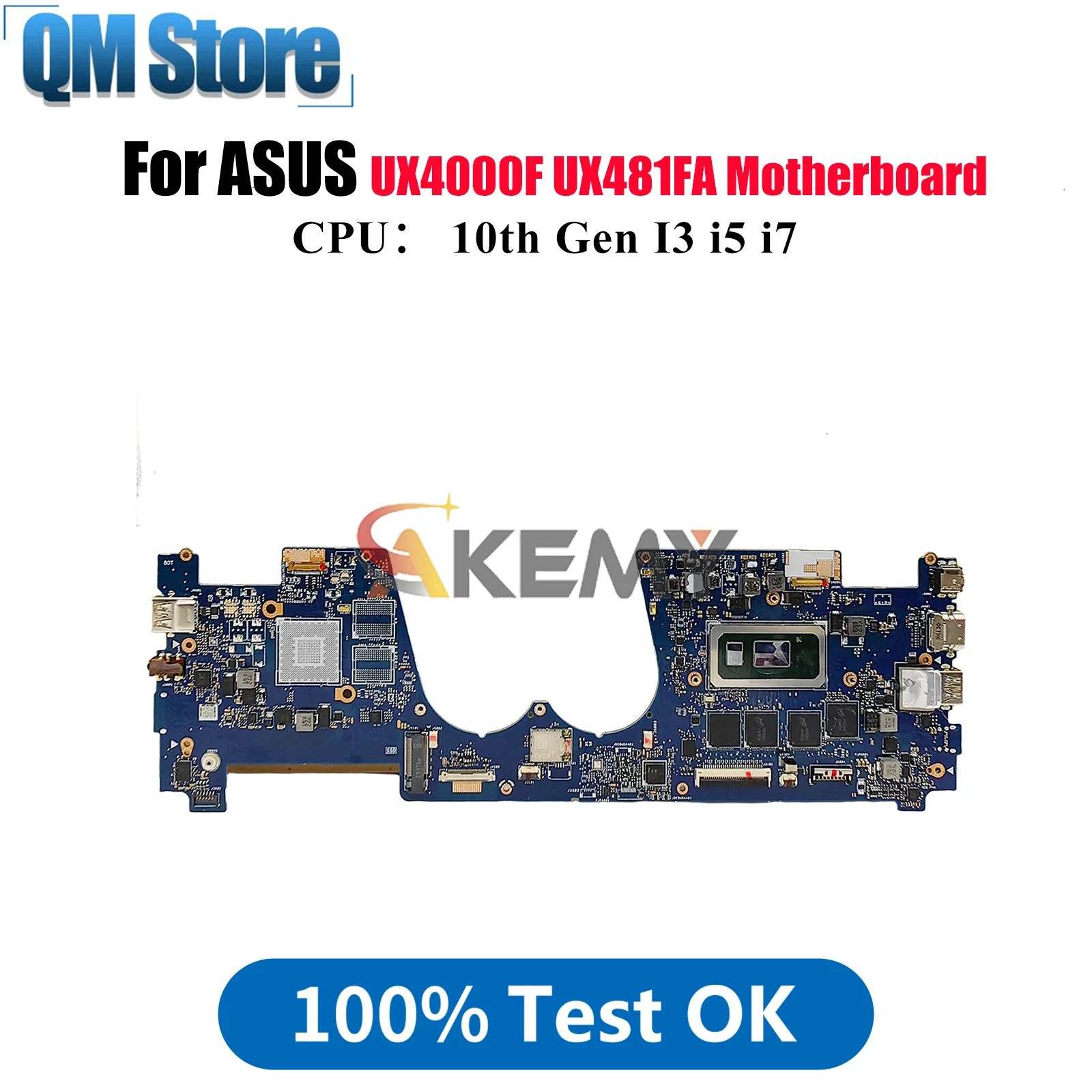

UX481FA Материнская плата для ноутбука ASUS ZenBook Duo UX481FL UX481F UX4000F Материнская плата 10-го поколения I3 i5 i7 tests ОК быстрая доставка stk