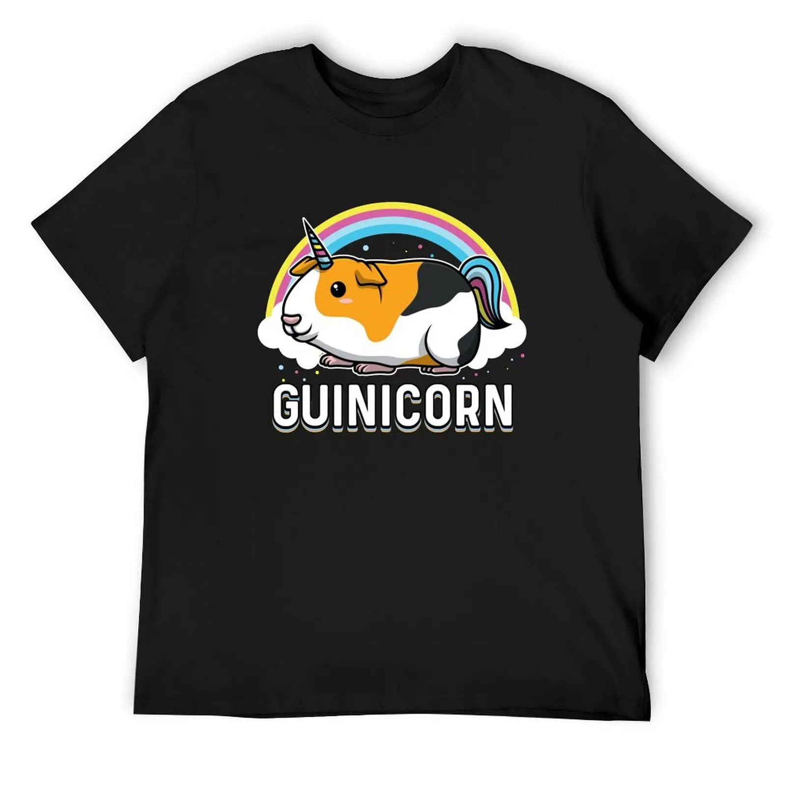 

Funny Guinea Pig Gunicorn Rainbow T-Shirt customs clothes boys whites Anime t-shirt shirts men graphic