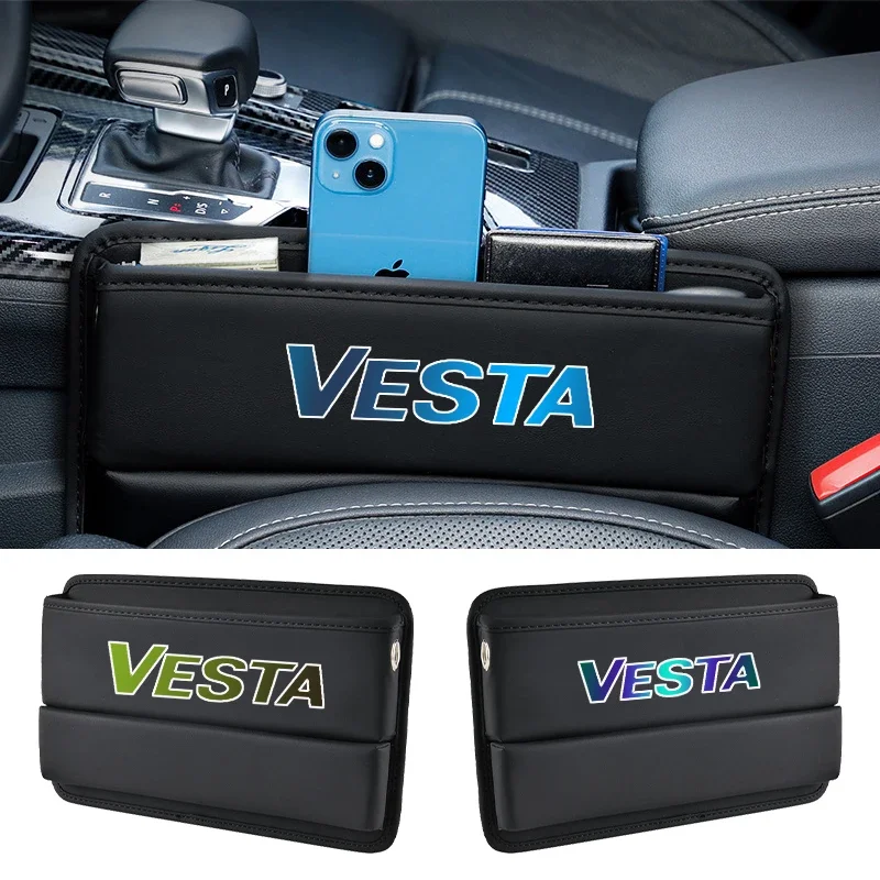 Car Seat Gap Organizer Seat Side Bag For lada-VESTA 2023 Reserved Charging Cable Hole Car Accessori