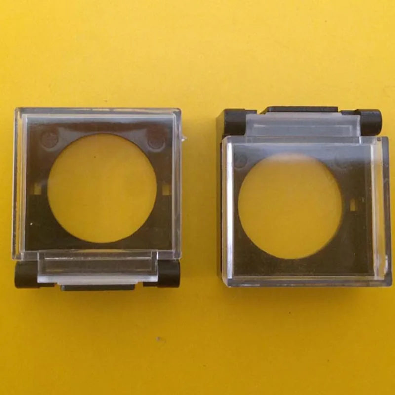 

10pcs plastic pushbutton switch transaprent safety cover clear switch cover box Square type for 16mm hole guard cover