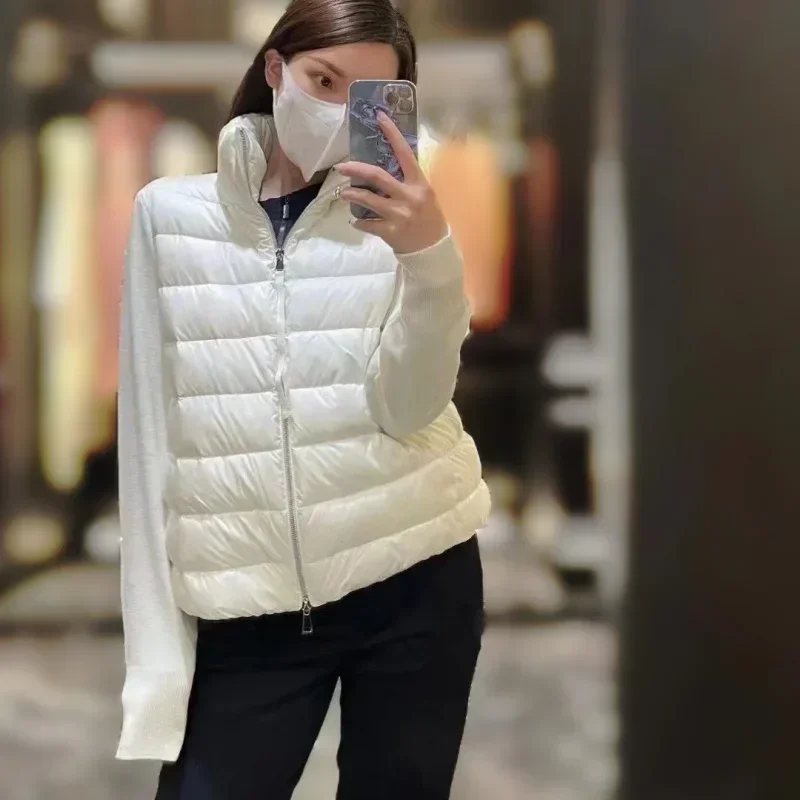 Moncl * r Chaqueta de invierno para mujer con cremallera gruesa, las mejores chaquetas de plumón de ganso 90, abrigo de invierno de ocio a la moda, abrigos de invierno para mujer