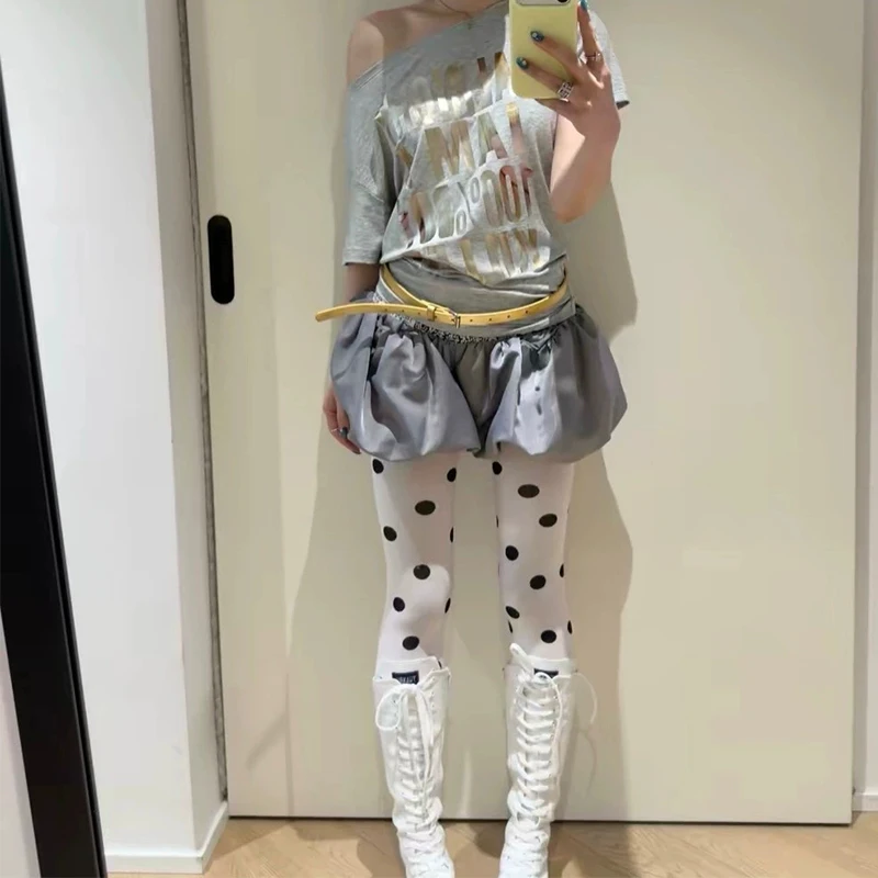 Europe and the United States gilded letter T-shirt women's loose slim slim girl short sleeve blouse Ins Style