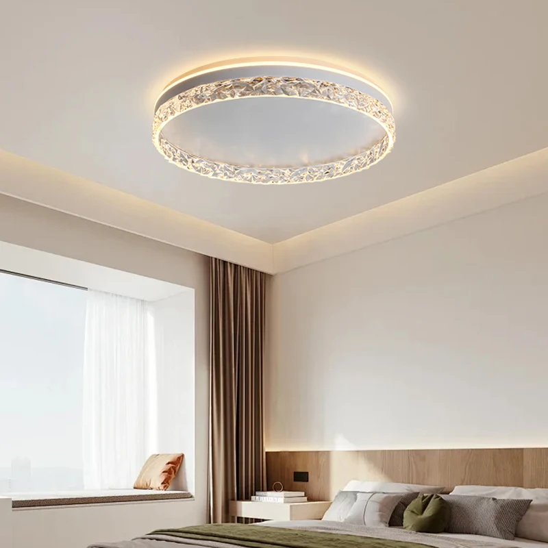 Imagem -03 - Luz de Teto Circular Nórdica para Quarto Decoração para Casa Criativa Lâmpadas para Sala de Estar Luminária Master Moderno e Criativo