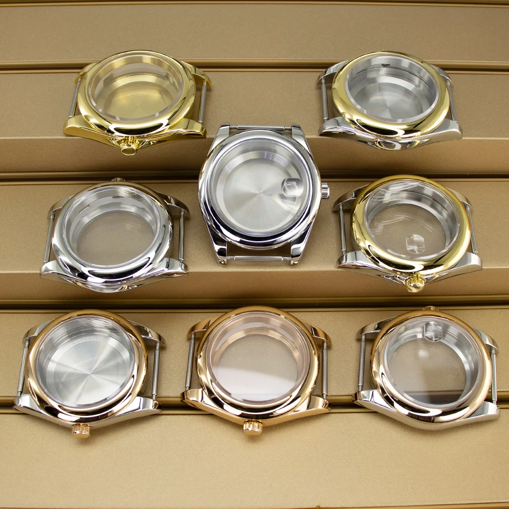 

NH35 Watch Accessories 36mm/39mm Round Edge Watch Case For NH34 NH35 NH36 NH38 Miyota 8215 Movement Sapphire Crystal Waterproof