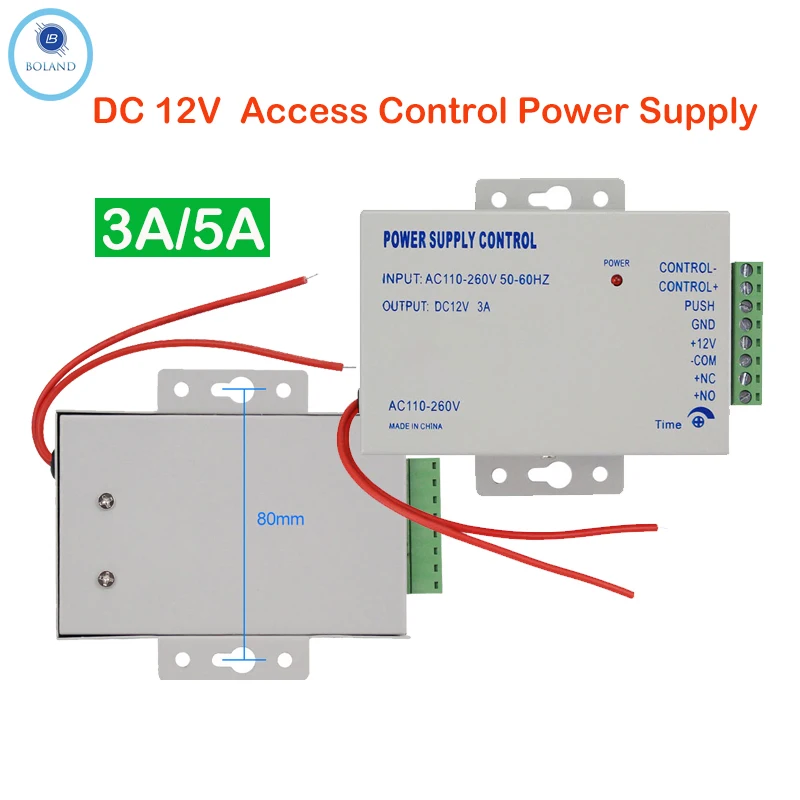 

Boland DC 12V Door Access Control system Switch Power Supply 3A 5A / AC 110~260V RFID Fingerprint Access Control System
