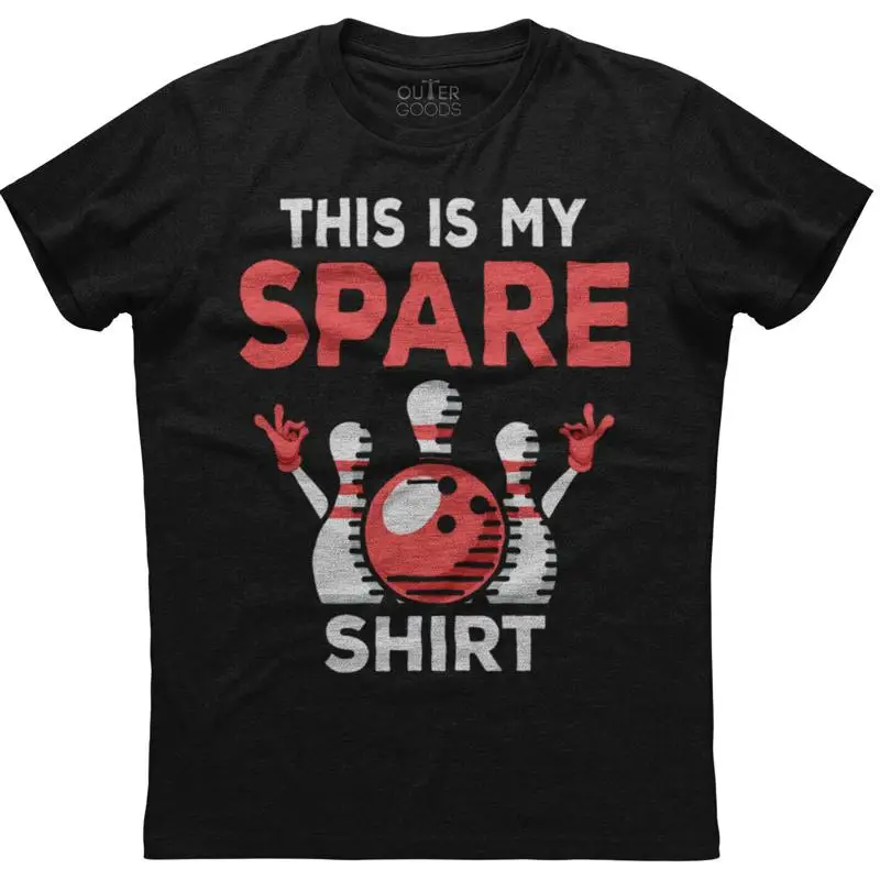

Funny Bowling T Shirt For Boys Girls Spare Black