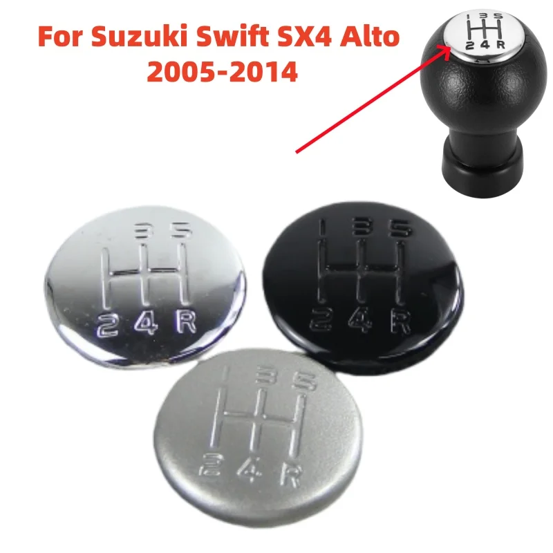 Gear Shift Knob Lever Stick Speed Number Cap Cover For Suzuki Swift SX4 ALTO 2005 2006 2007 2008 2009 2010 2011 2012 2013 2014