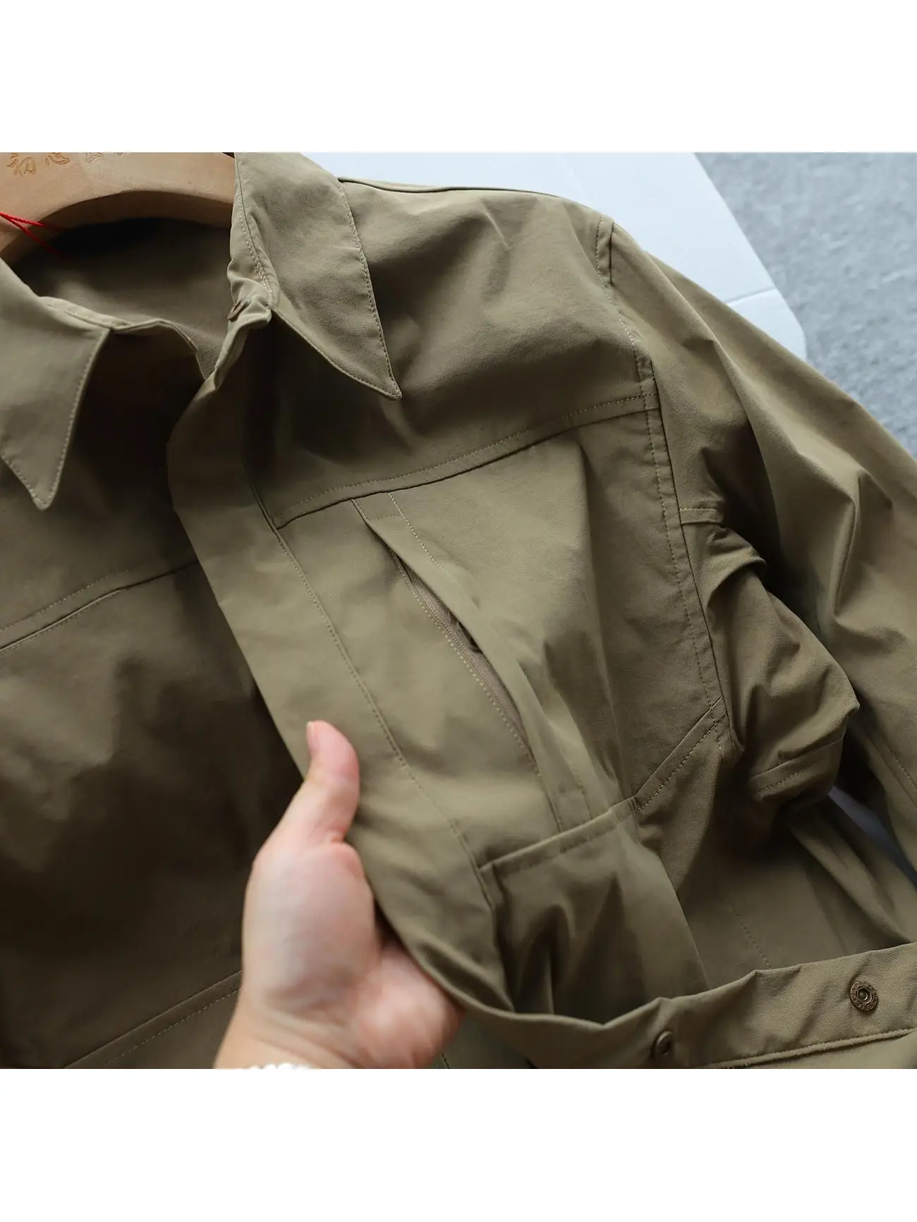 Business Style Long Sleeve Shirt Jacket for Men Quick Dry Ergonomic Design Autumn Fashion Urban Style Nylon And Spandex Blend