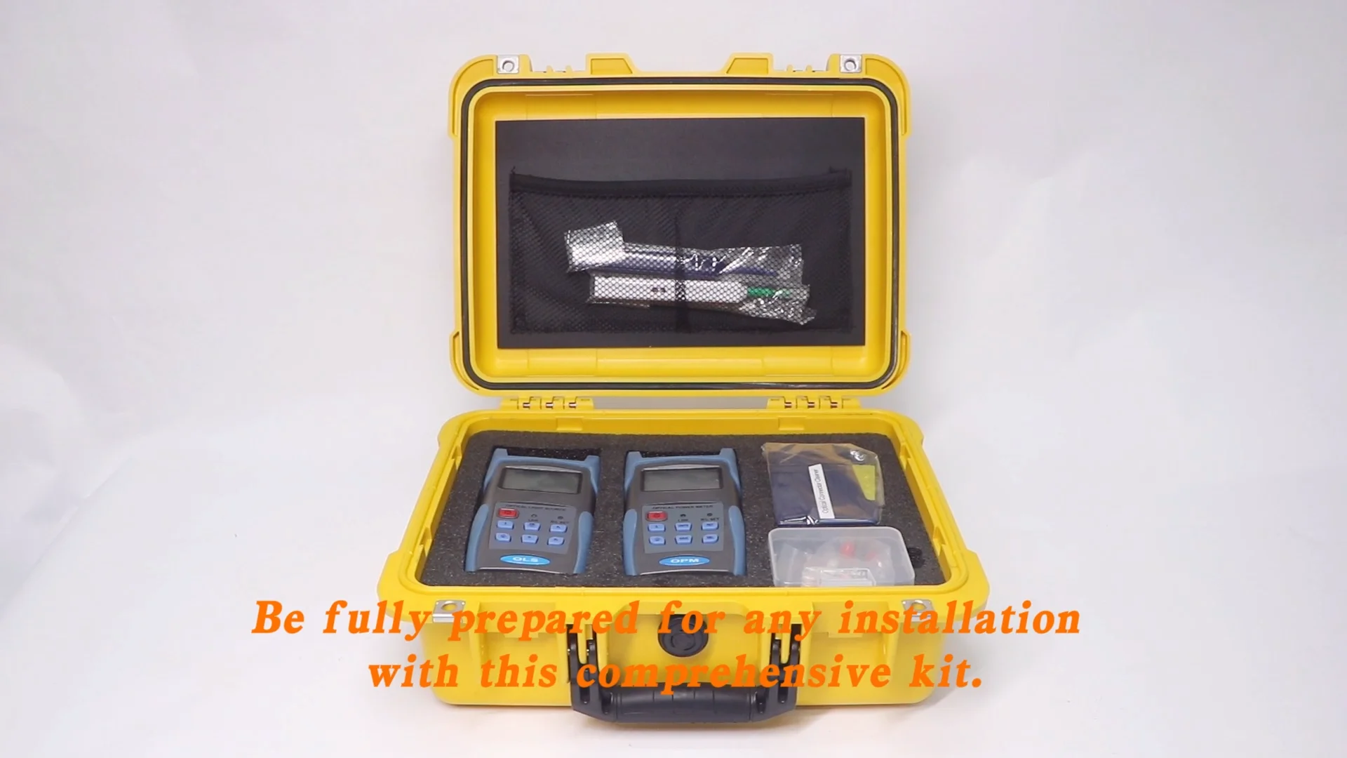 

FCST210402 Optical Fiber Testing ToolKit Including 400x Inspection Microscope VFL OPM OLS For One-Click Cleaner FC SC ST