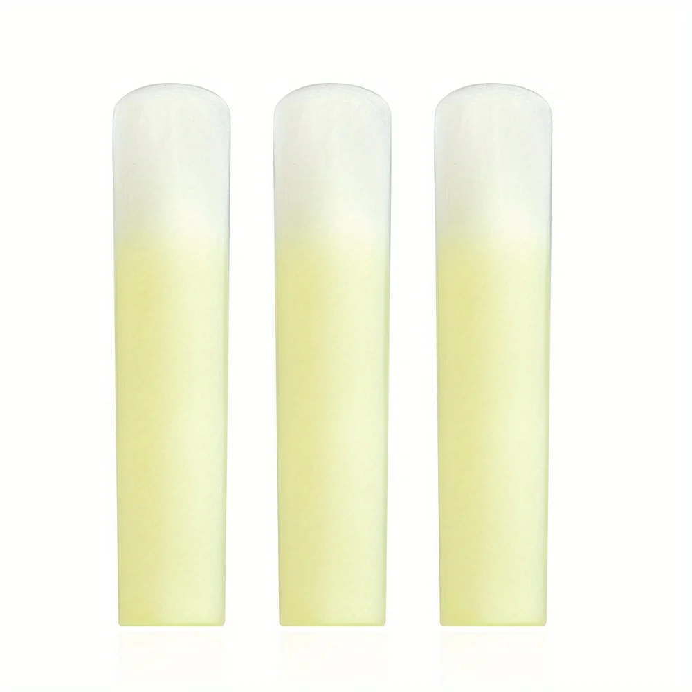 3pcs Resin Alto Sax Reed - Strength 1.5, 2.0, 2.5 - High Quality Saxophone Reed Pack for Beginners and Professionals