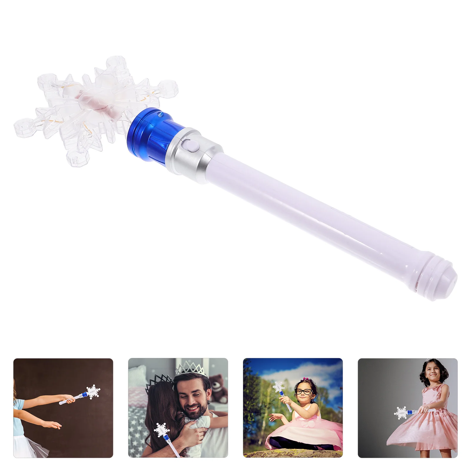 

Colorful LED Snowflake Wand Rotating Light Up Party Concert Event Fairy Stick Prop Luminous Glow Sticks