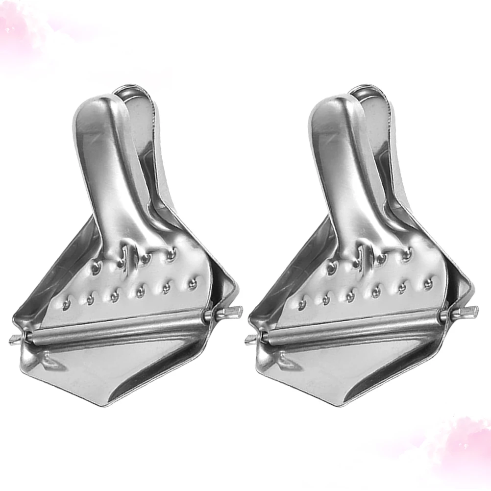 

2pcs Stainless Steel Manual Lemon Juicer Home Kitchen Fruit Squeezer Corrosion Resistant Juice Extractor Pointed Mouth Design
