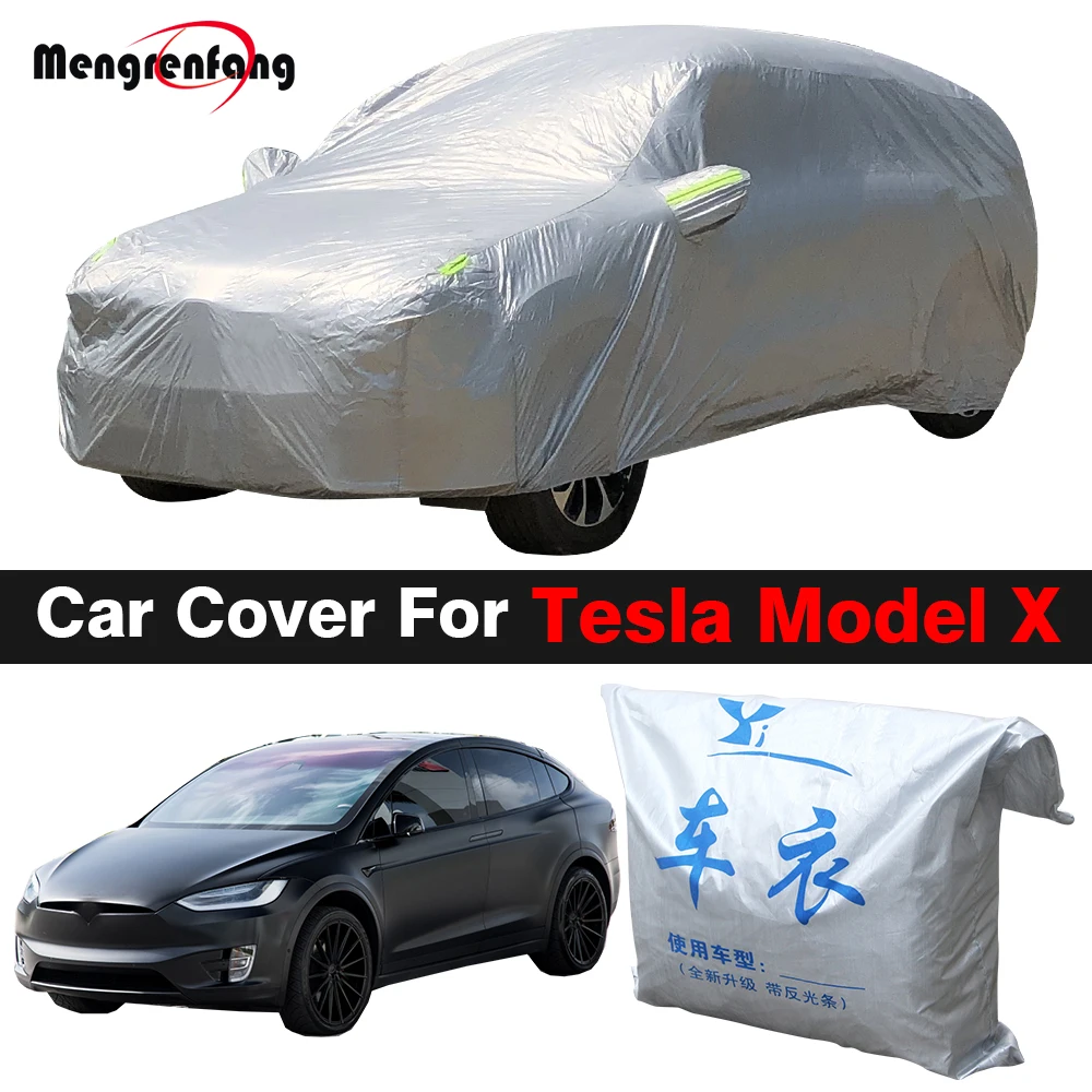 

Полный автомобильный чехол для Tesla Model X, уличный анти-УФ-защита от дождя, снега, пыли, чехол для внедорожника, ветрозащитный