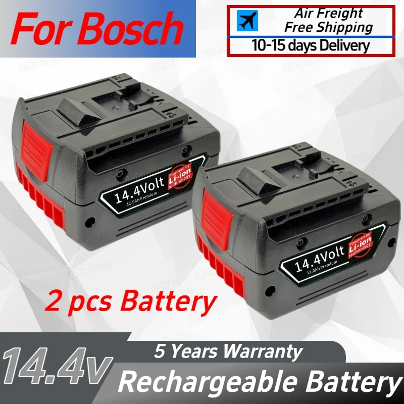 

14V Rechargeable Battery 12.0Ah for Bosch 14.4V Power Tool BAT614G Replacement 12000mAh Battery 18650 Lithium-Iion