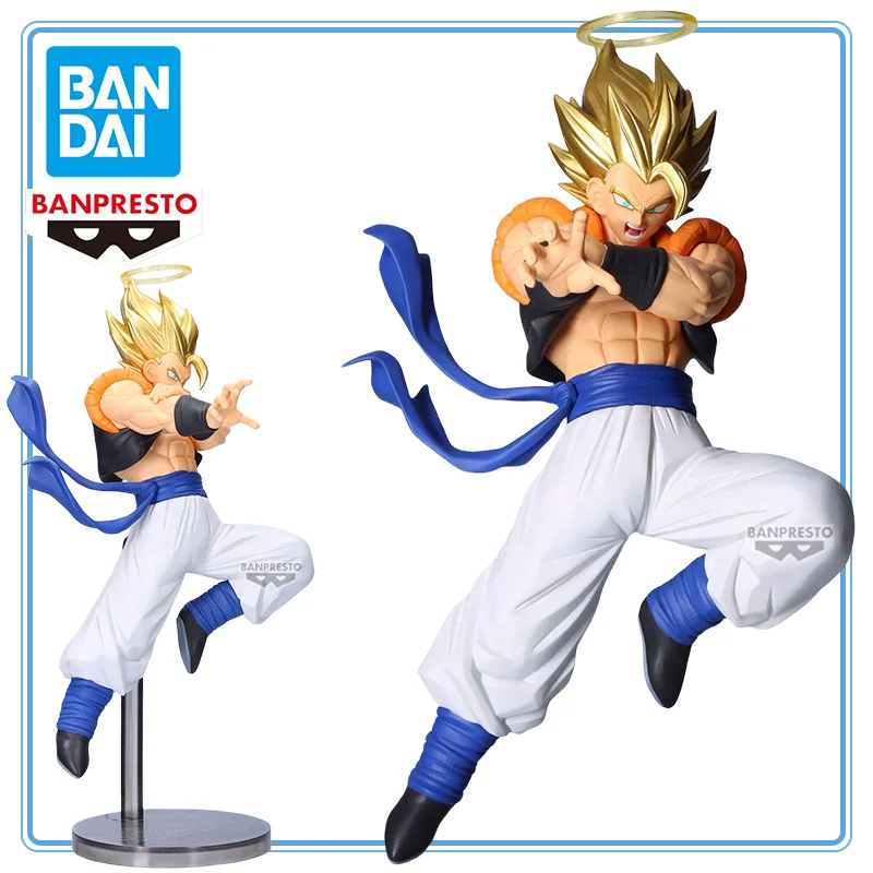 

BANDAI BANPRESTO Original Dragon Ball Z Dokkan Battl Gogeta SSJ Anime Action Figures Model Collectio Toy Garage Kit Gifts Toys