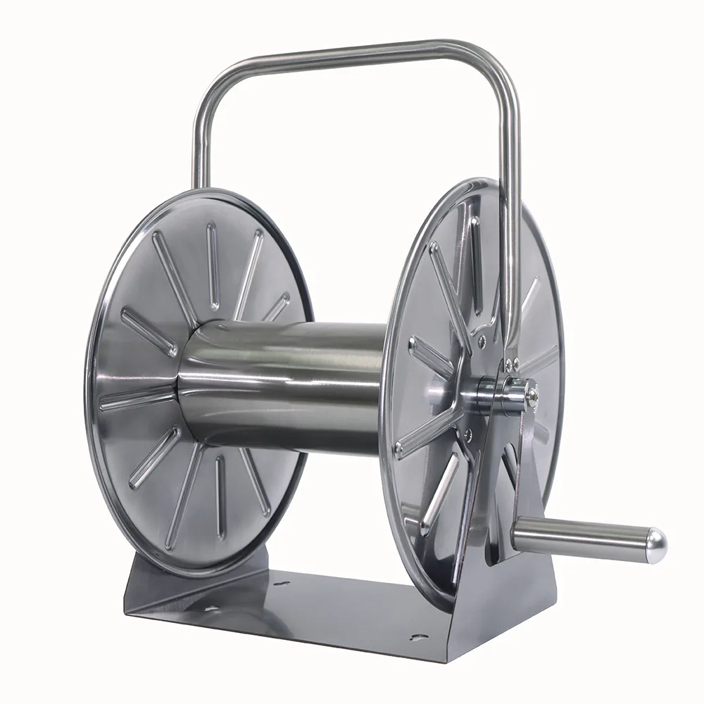 Gardening water pipe storage rack Stainless steel storage set Household flower watering artifact Soft coil water pipe cart Bonsa