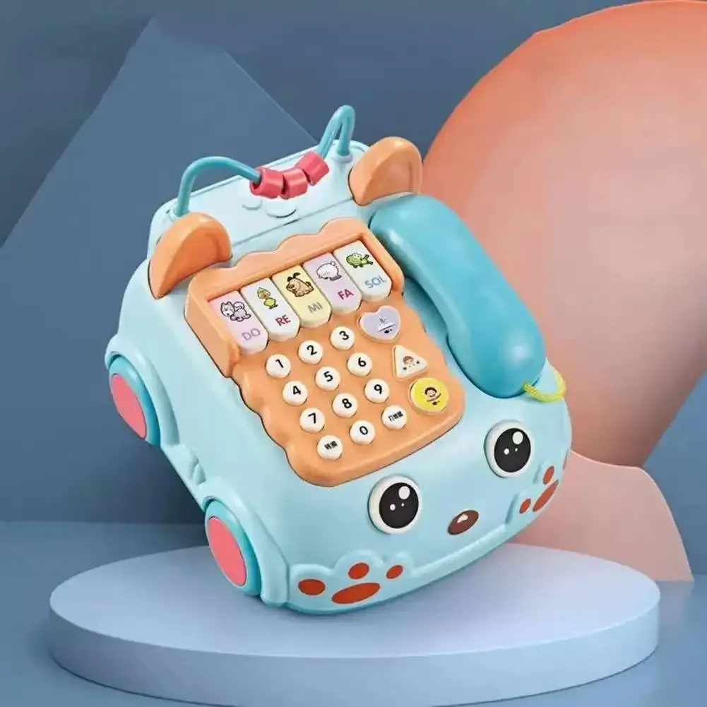 Téléphone de voiture de dessin animé pour enfants de plus de 3 ans, son et lumière, piano musical Montessori, jouets pour bébé, 0, 6, 12 mois