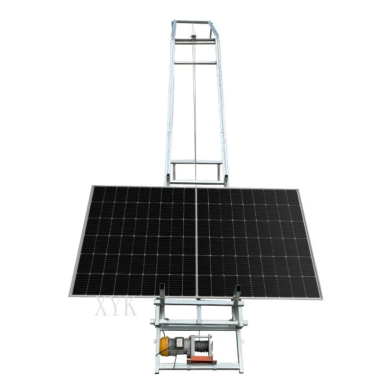 Slope Type Solar Panel Lift Small Tile Roof Special Glazed Tile Steel Door Window Loading Automatic Turning Elevator