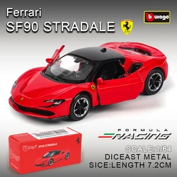 Bburago Ferrari SF90 STRADALE Car Model Collection Kids Xmas Gift Toys for Boys Benz Volkswagen LAMBORGHINI