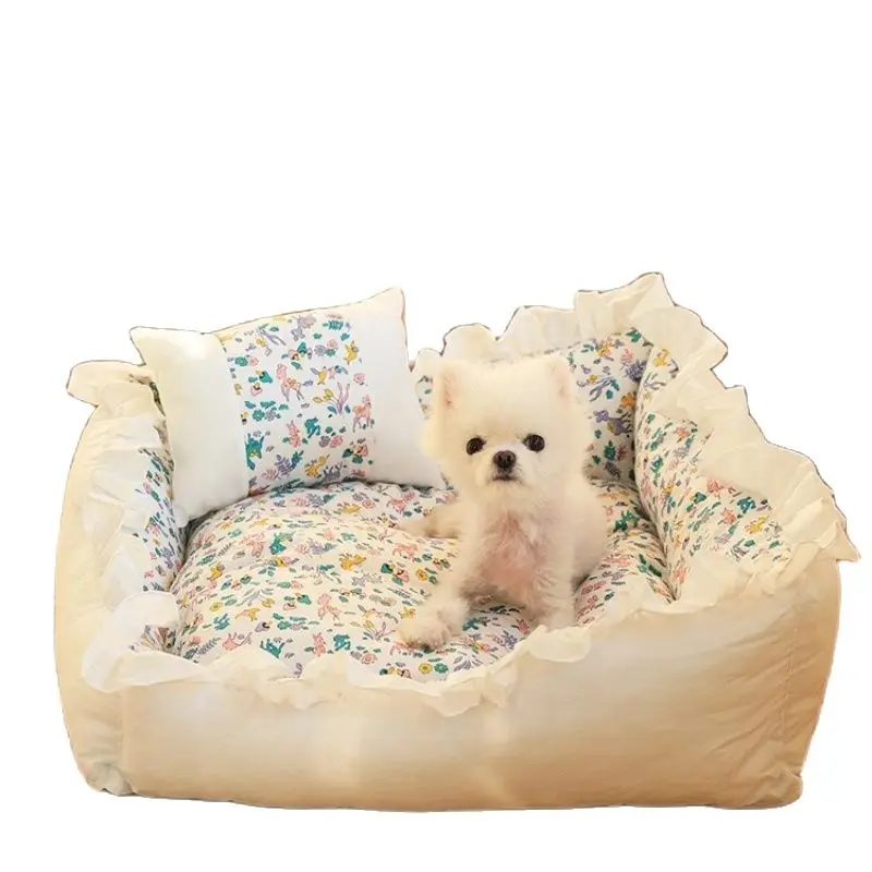 45x45cm Pet Four Seasons Universal Cat and Dog Nest Removable Washable Bite Resistant Very Soft Small Dog Pet Deep Sleep Cat Bed