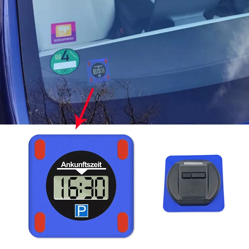 قرص وقوف السيارات الإلكتروني LCD مع شاشة عرض رقمية قرص وقوف السيارات الأوتوماتيكي عرض كهربائي مقياس ركن السيارة #1