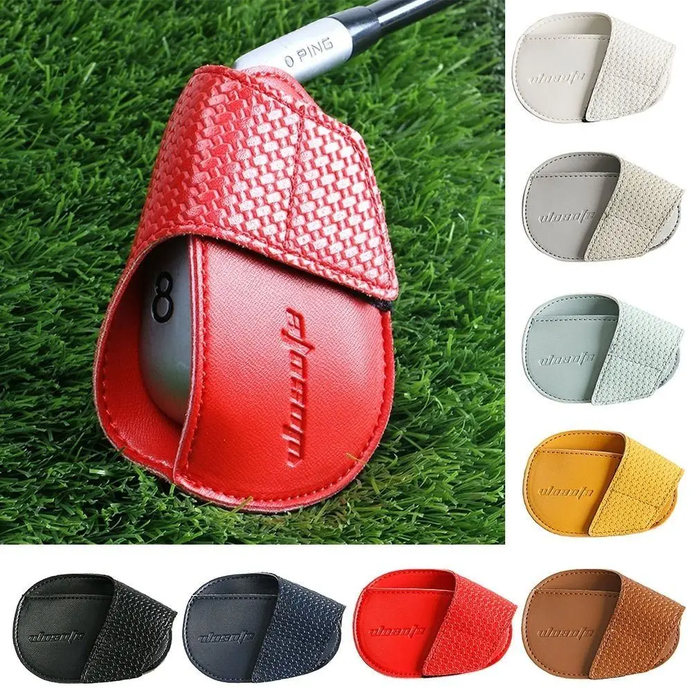

PU Leather Golf Iron Headcovers Golf Training Equipment Dustproof Golf Wedges Head Cover Wear resistant Waterproof