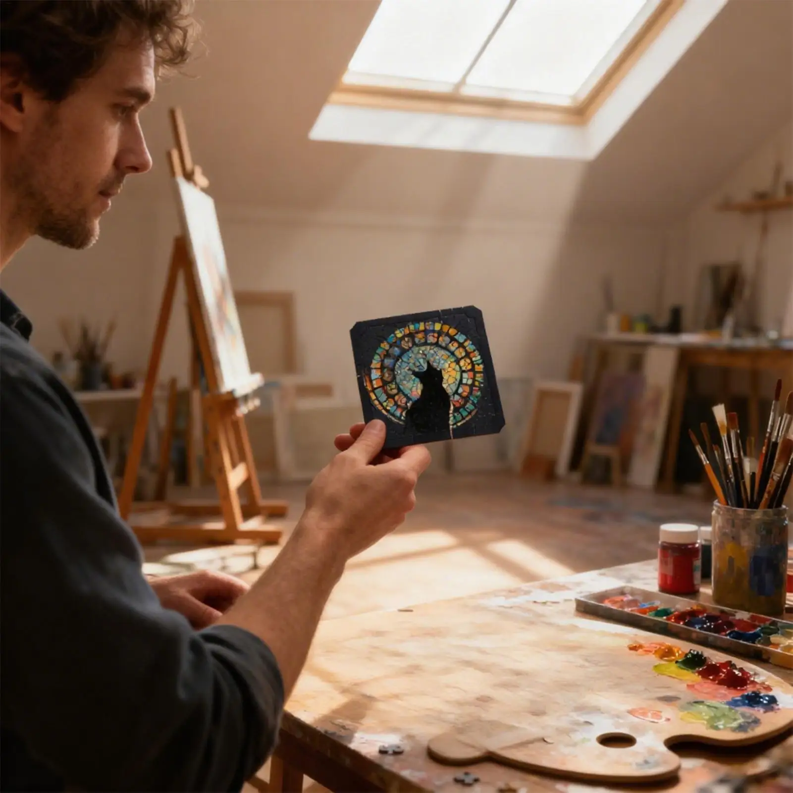 

Пазл для кошек, 76 предметов, домашний декор с рамкой, погружная головоломка для домашних животных, развивающие игрушки для влюбленных, гостиная, спальня, стол, офис, бар