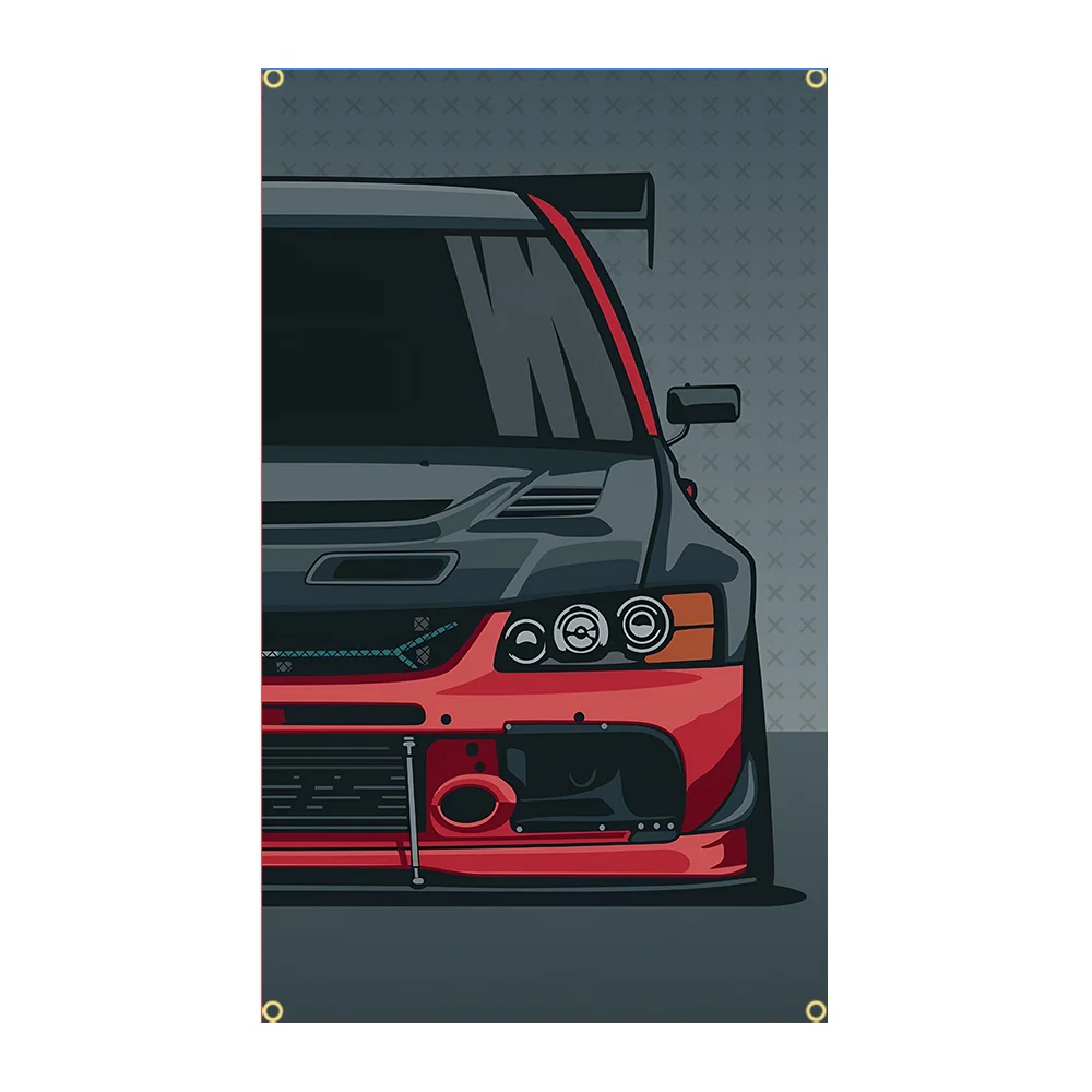 FLAGap 3x5FT 90x150CM Colorful Mini Car Flag Vibrant High-Quality Polyester Racing Car Flag Suitable for Garage
