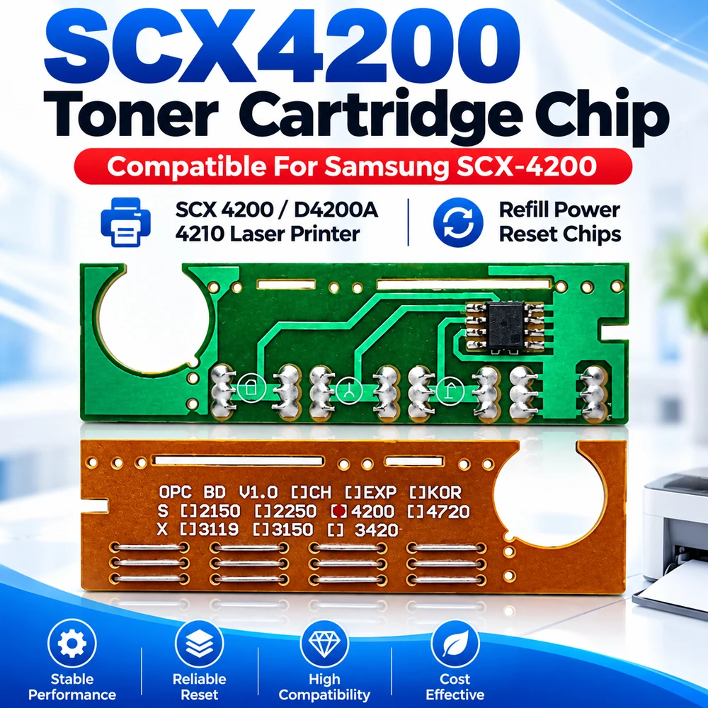 SCX4200 Toner Cartridge Chip Compatible For Samsung SCX-4200 SCX 4200 D4200A 4210 Laser Printer Refill Power Reset Chips