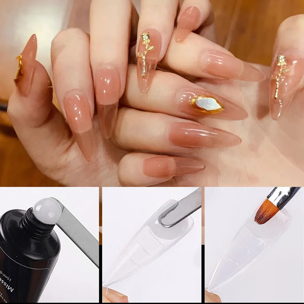 

100Pcs Nail Tip White Manicure Supplies Unique Design Fine Workmanship Natural Appearance Party Appointment Use