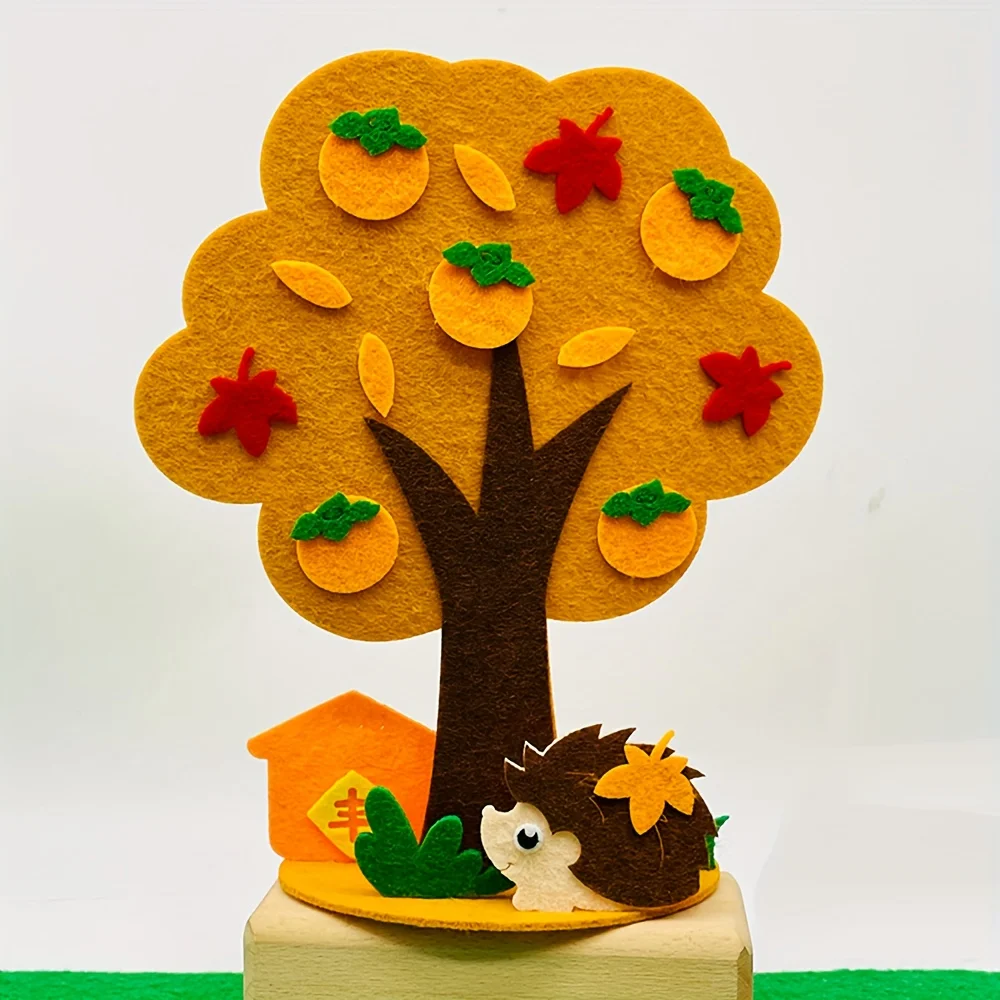DIY Felt Seasonal Tree Craft Kit Four Seasons Vibrant Colors Polyester Material Fun Design Year Round Decoration Tree Ornament view 4