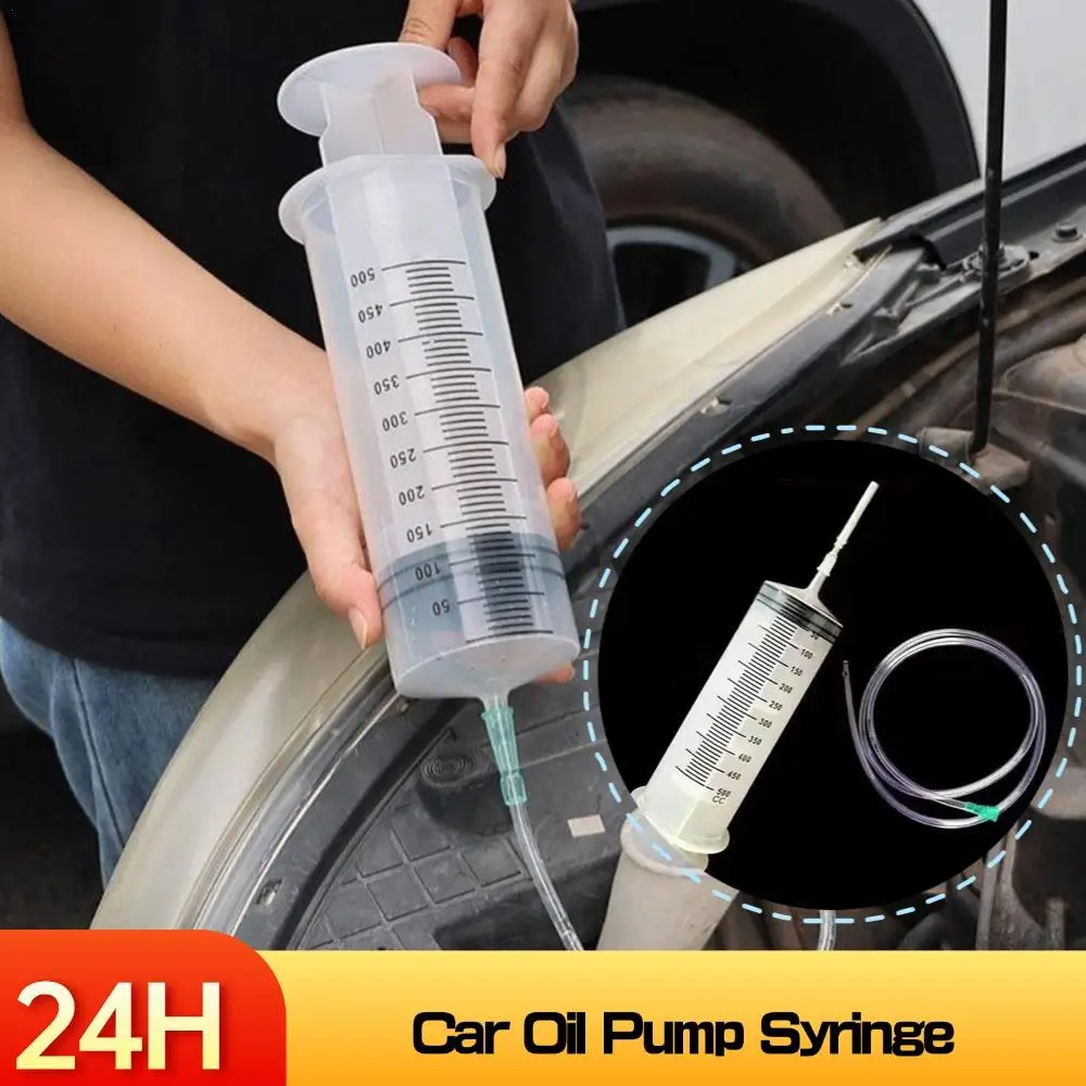 

Car Oil Pump Syringe Multifunctional with Catheter Flushing and Extraction Hose Pet Feeding Metering Pump Large Syringe