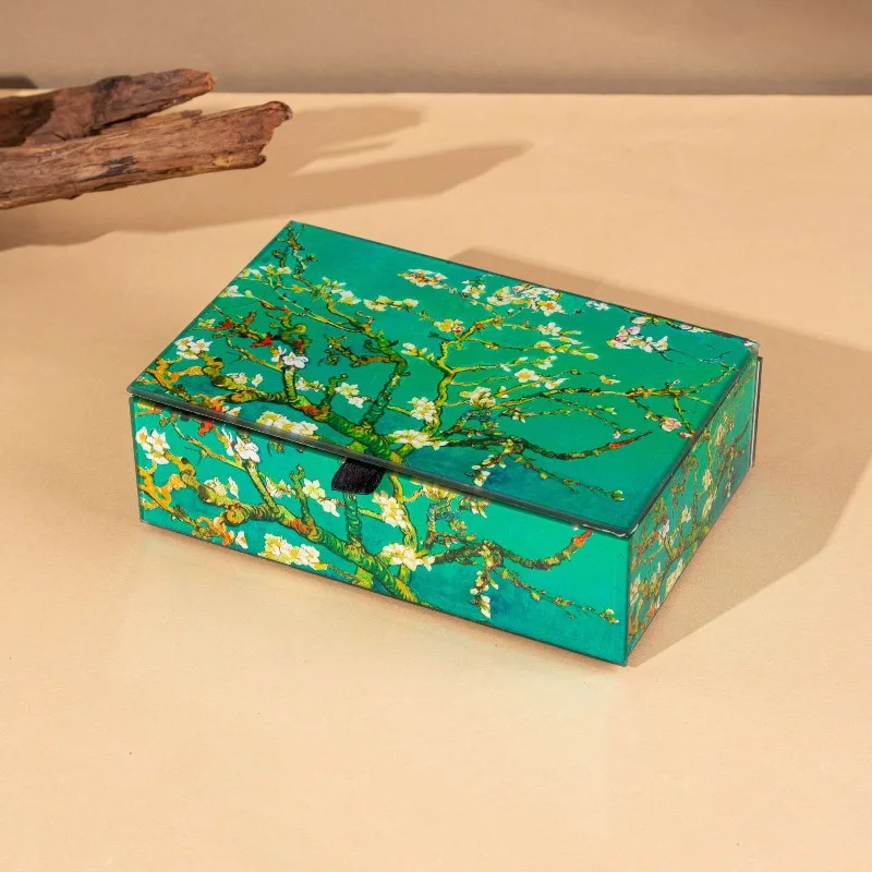 

Glass Jewelry Box Exquisite Luxury Jewelry Storage Case Women Bracelets Ring Necklaces Earrings Organizer Travelling Jewelry Box