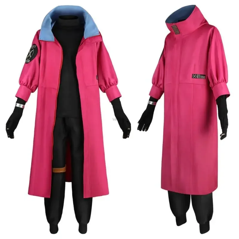 Anime Trigun Vash the Stampede Jacket Coat Uniform Wig Cosplay Costume Outfit Glasses Halloween Suit Role Play Men Disguise