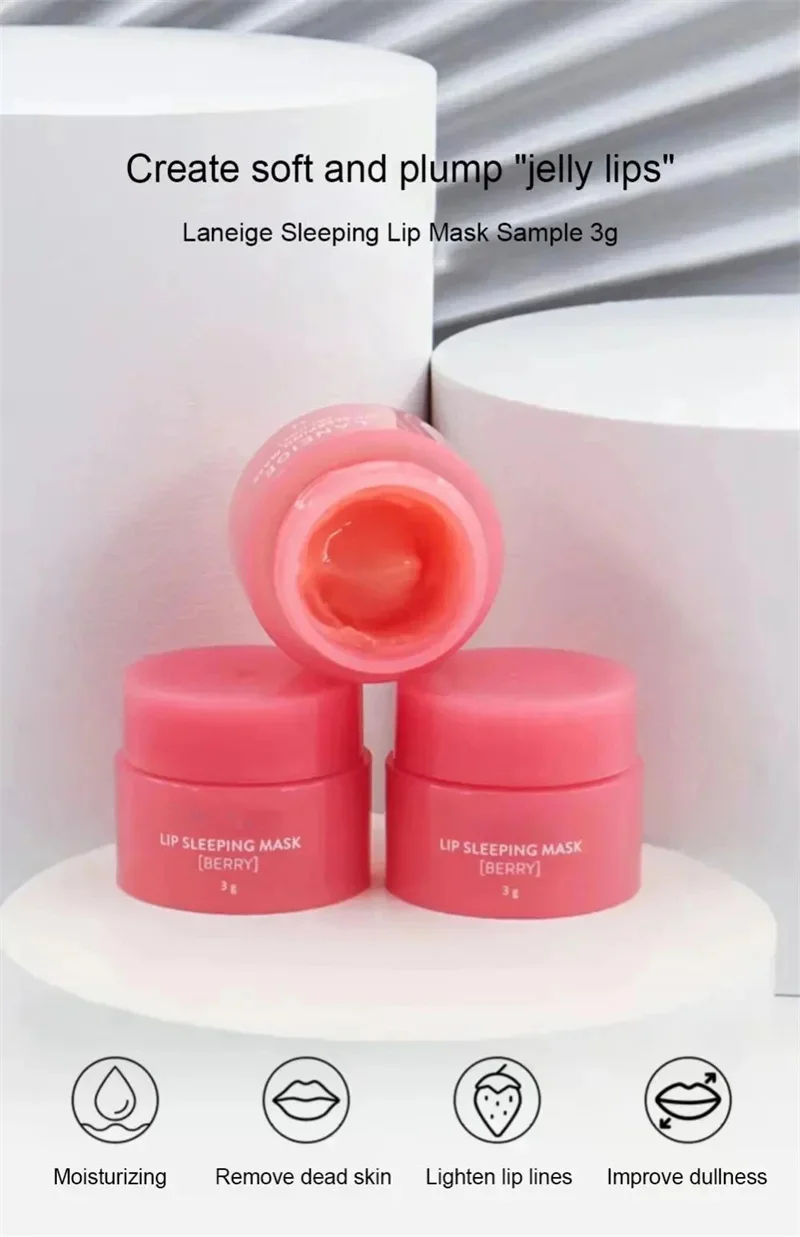 For LA Lip Sleeping Mask Original Korea Lip Balm Moisturizing Hydrated NourishLighten Lip Oil Lines Hydration Lip Gloss Beauty