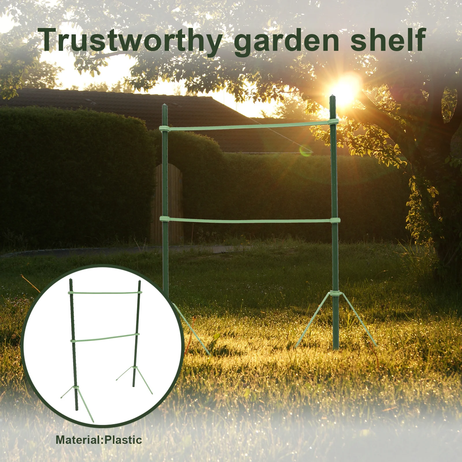 

1Set Plastic Plant Shelf for Climbing Plants Indoor Outdoor Garden Vine Support Rack Sturdy Reusable Plant Growth Stand