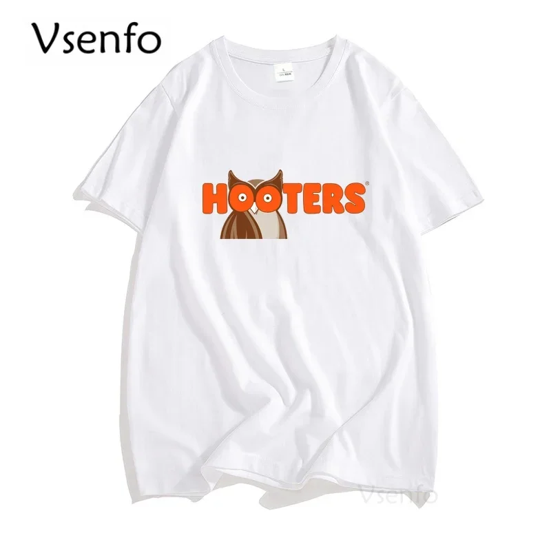 Femboy Hooters Original Owl T Shirt for Men Women Casual Short Sleeve Cartoon Graphic T Shirts Men's Cotton T-shirt