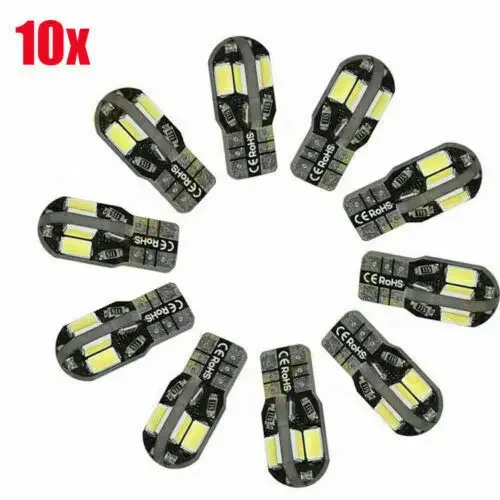10 قطعة W5W T10 LED لمبات في Canbus 5730 8SMD 194 168 LED سيارة الداخلية خريطة قبة أضواء مصباح إيقاف السيارة السيارات مصباح إشارة 12V 6000K #6