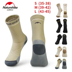 Naturehike Merino Wool Socks Winter Hiking Warm Lightweight Shock Absorption Damping Mid-Calf Ankle Socks Running Sport 1 Pair